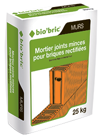 MORTIER JOINTS MINCES POUR BRIQUES BIO’BRIC 25 KG